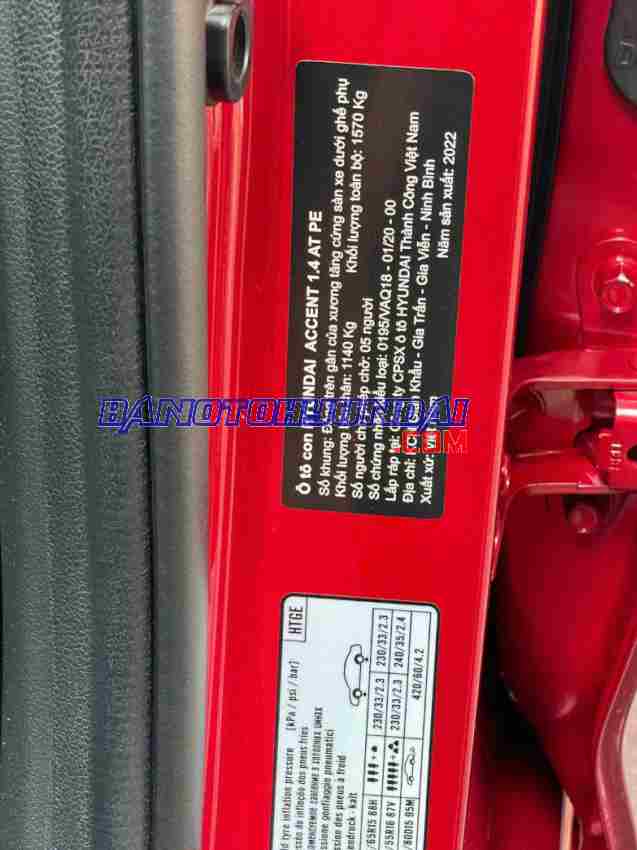 Hyundai Accent 2022 Sedan màu Đỏ